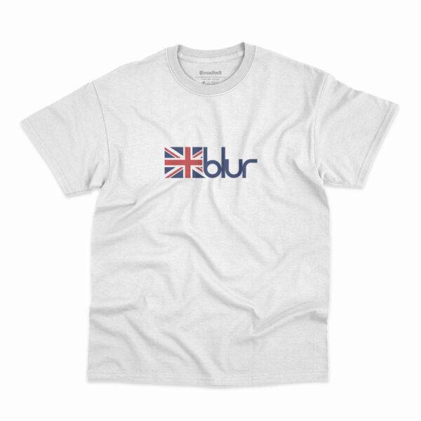 Camiseta Blur British Flag Branca