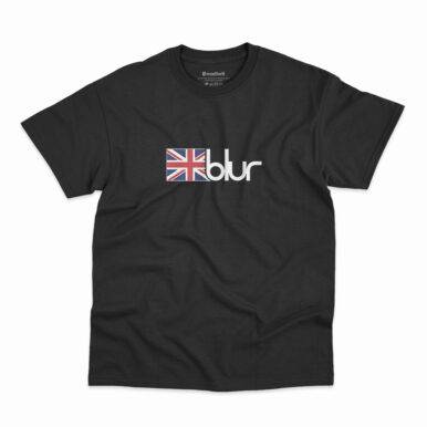 Camiseta na cor preta com estampa da banda Blur
