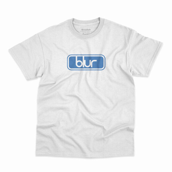 Camiseta branca com logo do single Girls and Boys da banda Blur