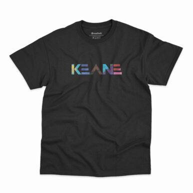 Camiseta preta com logo da banda Keane