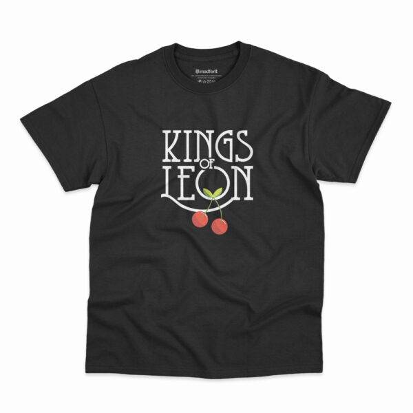 Camiseta preta com logo da banda Kings Of Leon