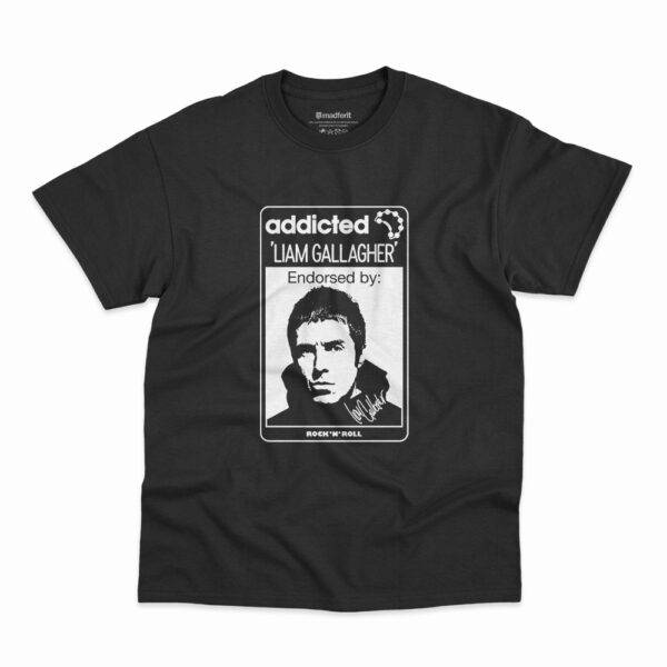 Camiseta Liam Gallagher Addicted Preta