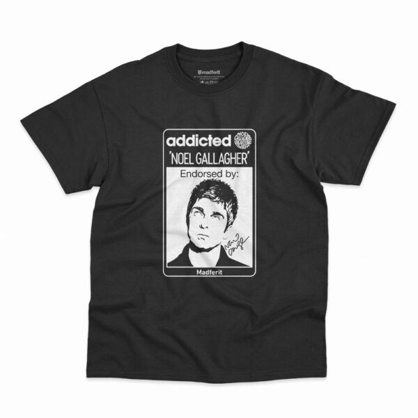 Camiseta Addicted Noel Gallagher's High Flying Birds na cor preta