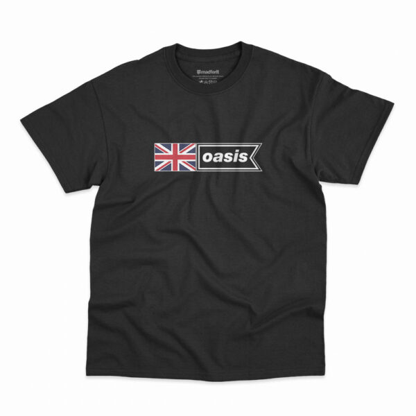 Camiseta Oasis British Flag na cor preta