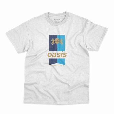 Camiseta Oasis Cigarettes And Alcohol na cor branca