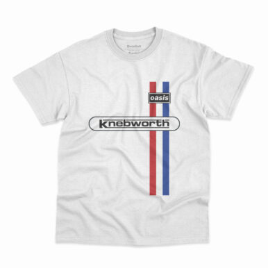 Camiseta Oasis Knebworth Park 1996 na cor branca