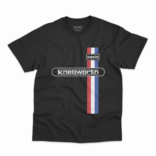 Camiseta Oasis Knebworth Park 1996 na cor preta