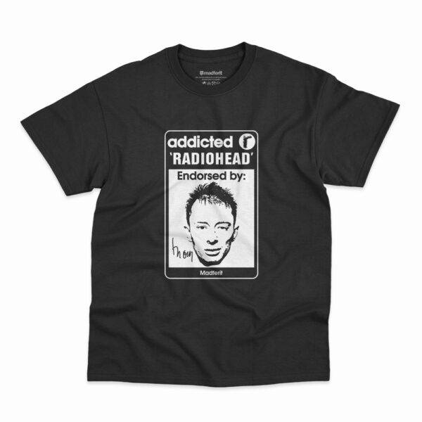 Camiseta Radiohead Addicted Thom Yorke Preta