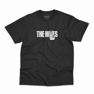 Camiseta com logo da banda The Hives na cor preta