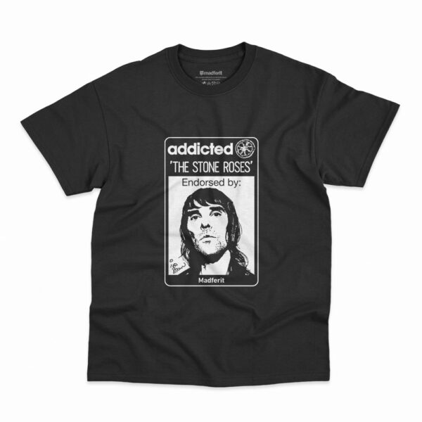 Camiseta The Stone Roses Ian Brown na cor preta