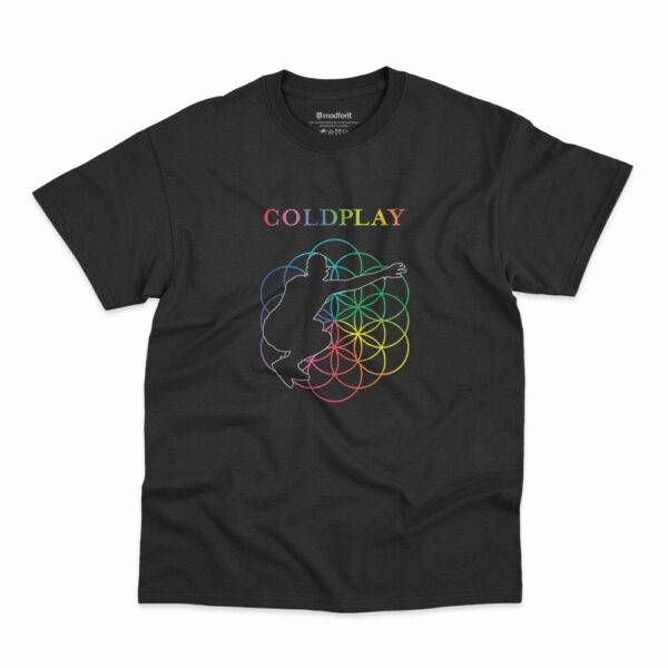 Camiseta Coldplay A Head Full Of Dreams Chris Martin na cor preta