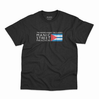 Camiseta The Masses Against The Classes da banda Manic Street Preachers na cor preta