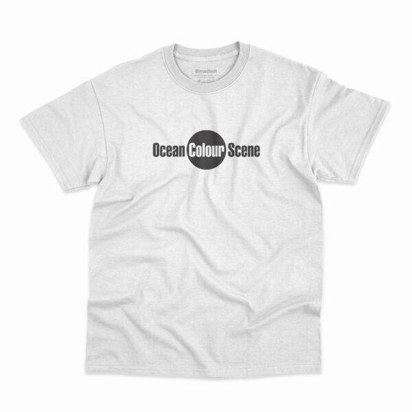 Camiseta Ocean Colour Scene Logo Tradicional Branca