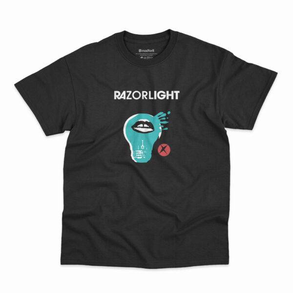 Camiseta preta com estampa da banda Razorlight