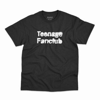 Camiseta preta com logo da banda Teenage Fanclub