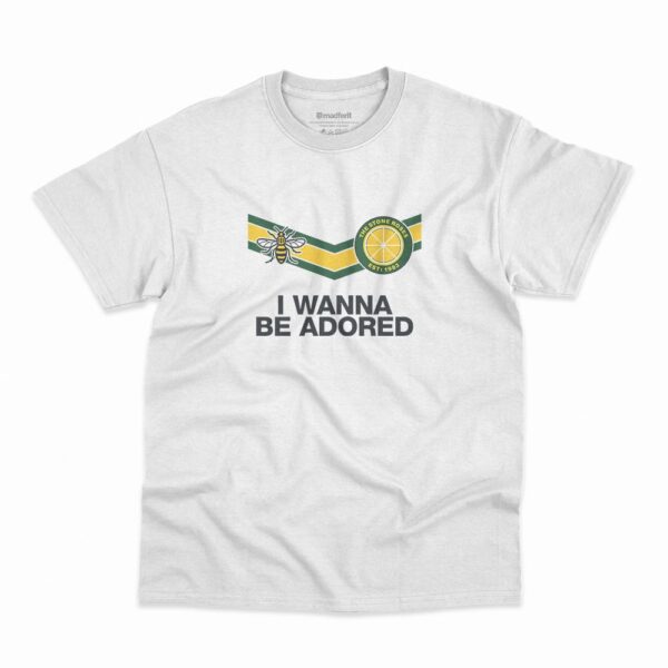 Camiseta The Stone Roses I Wanna Be Adored na cor branca