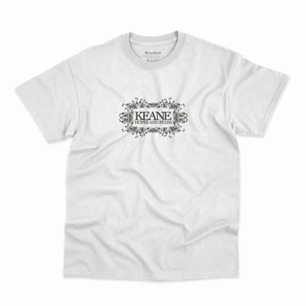 Camiseta Hopes and Fears da banda Keane na cor branca