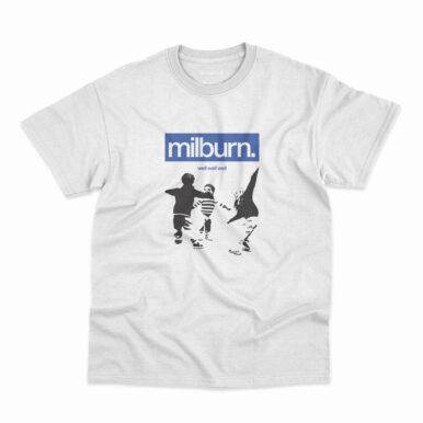 Camiseta azul claro Milburn Well Well Well na cor branca