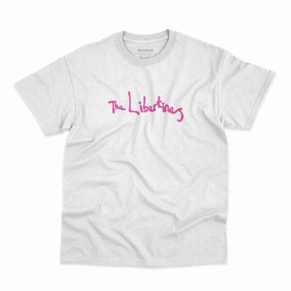 Camiseta The Libertines Pink Logo Branca