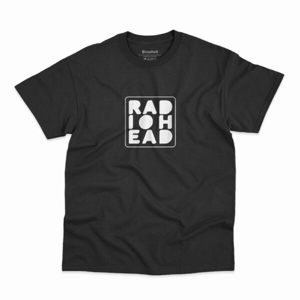 Camiseta Radiohead Square Typography na cor preta