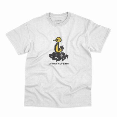 Camiseta branca The Canary In The Mine da banda Primal Scream