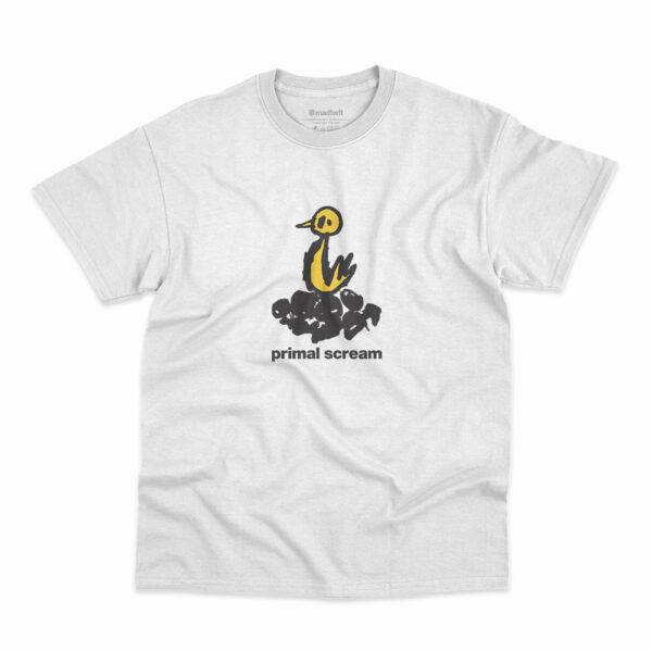 Camiseta branca The Canary In The Mine da banda Primal Scream