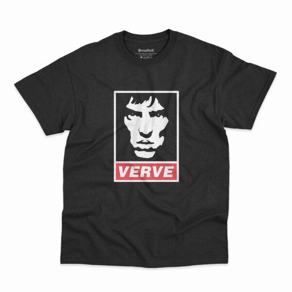 Camiseta preta da banda The Verve Richard Ashcroft