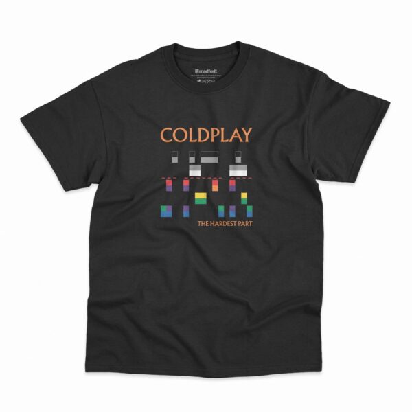 Camiseta Coldplay The Hardest Part na cor preta