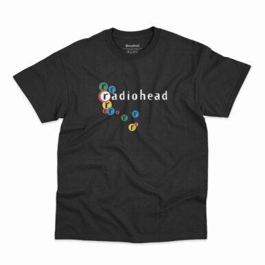 Camiseta na cor preta da banda Radioehad