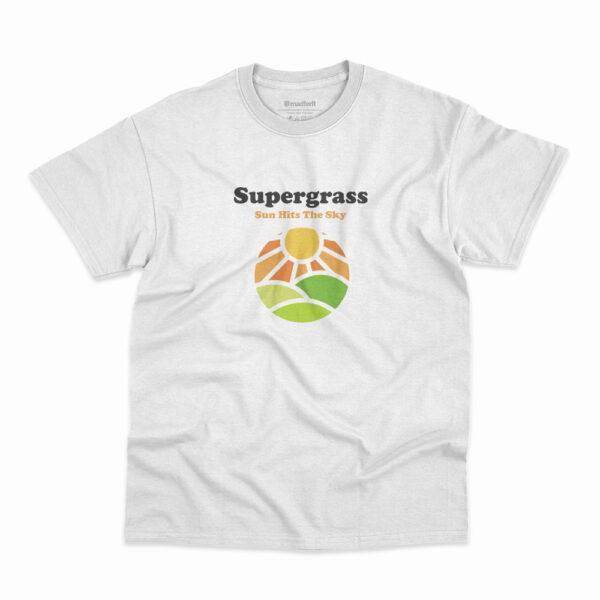 Camiseta Supergrass Sun Hits The Sky Branca