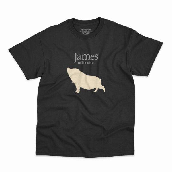 Camiseta Millionaires da banda James na cor preta