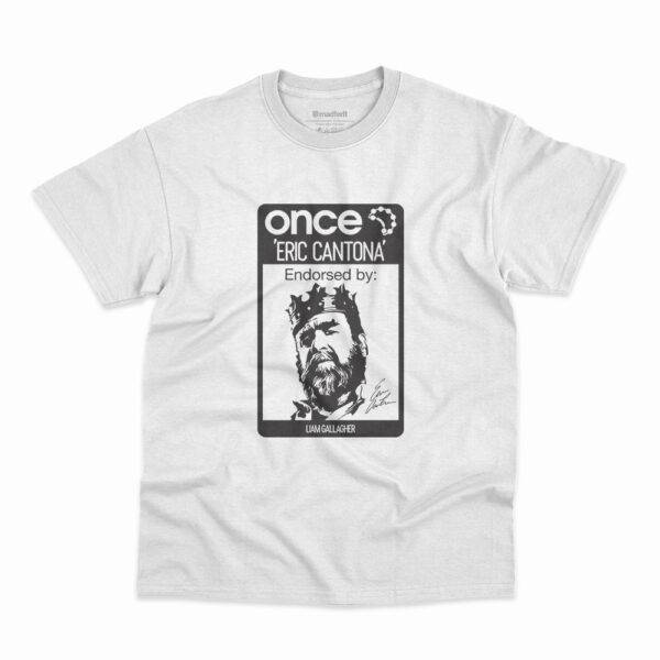Camiseta Liam Gallagher Once Eric Cantona Branca