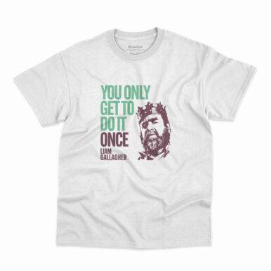Camiseta Liam Gallagher Once Eric Cantona na cor branca