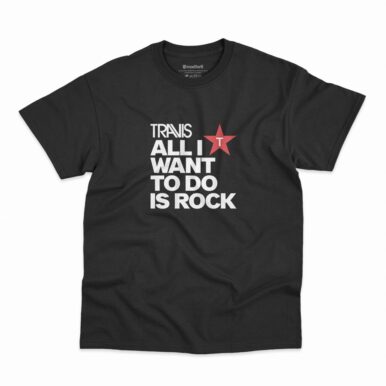 Camiseta All I Want to Do Is Rock da banda Travis na cor preta