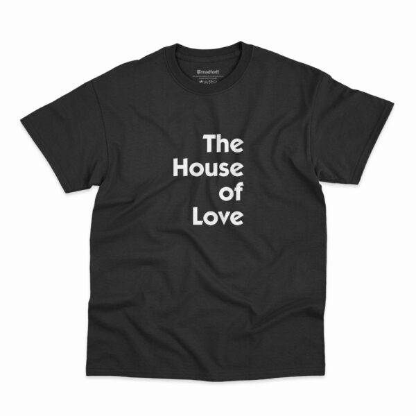 Camiseta preta com logo tipográfico da banda The House Of Love