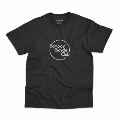 Camiseta preta com logo da banda Bombay Bicycle Club