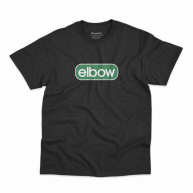 Camiseta preta com logo da banda Elbow