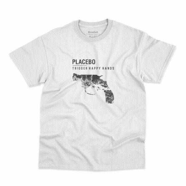 Camiseta Placebo Trigger Happy Hands Branca