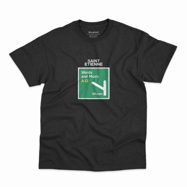 Camiseta Saint Etienne Words And Music A12 Preta