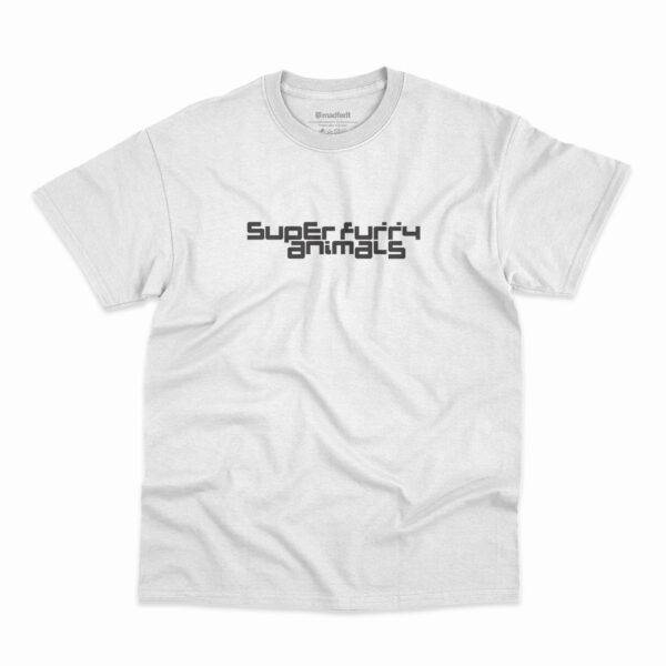 Camiseta Super Furry Animals Logo Branca