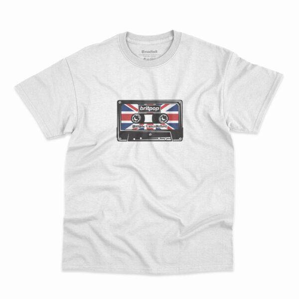 Camiseta Britpop K7 Rocked A Generation Branca