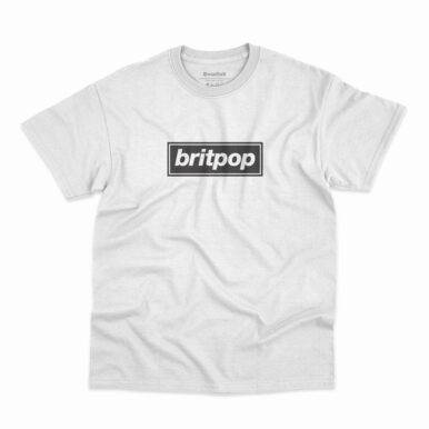Camiseta na cor branca com logo Britpop