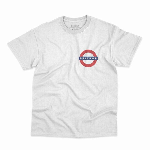 Camiseta Britpop Station Sign Branca