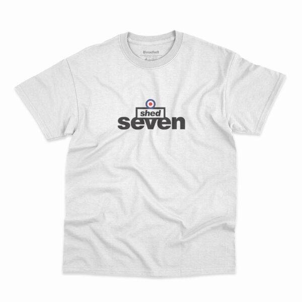 Camiseta Shed Seven Logo Mod Branca