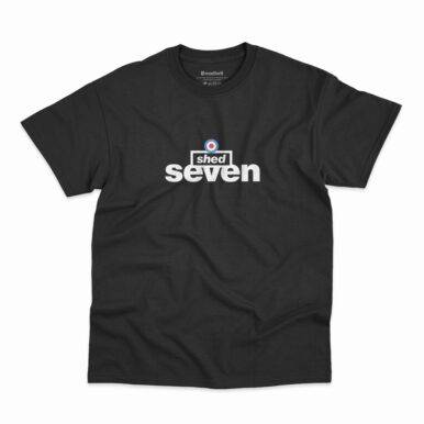 Camiseta na cor preta com logo Shed Seven