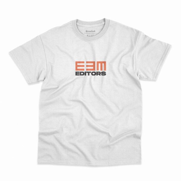 Camiseta EBM da banda Editors na cor branca