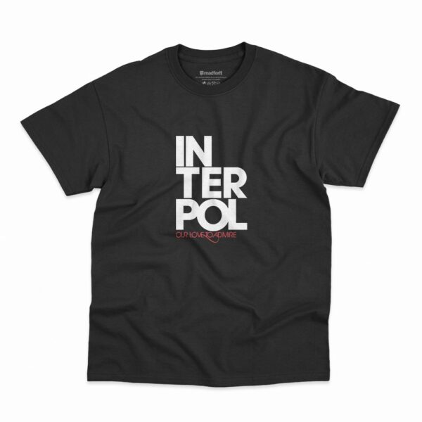 Camiseta Interpol Our Love To Admire na cor preta