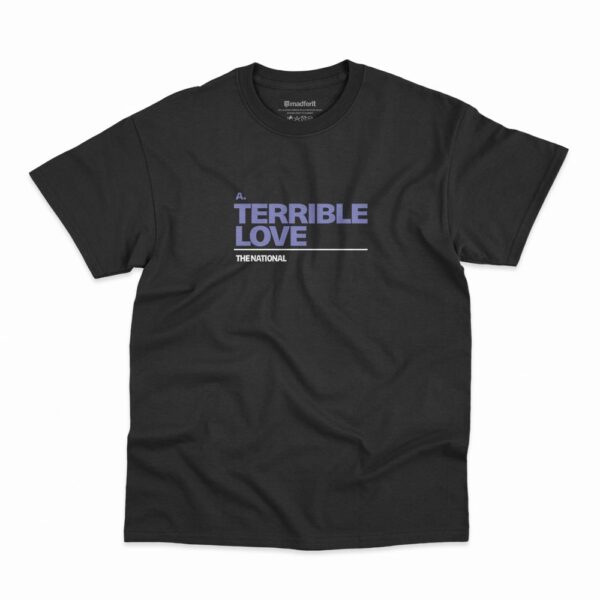 Camiseta The National A Terrible Love na cor preta