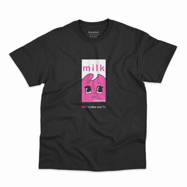 Camiseta Blur Coffee And TV Female na cor preta