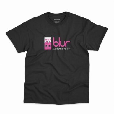 Camiseta Blur Coffee And TV Female na cor preta